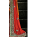 Captivating Orange Colored Embroidered Faux Georgette Saree 